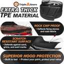TripleAliners Hood Deflector Protector Compatible with 2024 2025 2026 Ford Ranger Accessories Hood Protector TPE Bug Deflector Shield Replacement