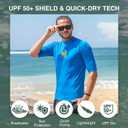 Kanu Surf Mens Mercury Rashguard for Men UPF 50+ Sun Protection Swim Shirts Rash Guard for Men (XX-Large, Wade Royal)