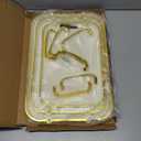 Serving Tray with Handles Set of 3 Rectangular Large Serving Platters 16.5/14.9/13.2 Inch White Plates for Dinner, Party, Entertaining, Cream Gold