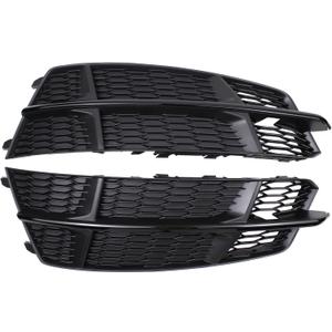 NewYall Front Bumper Honeycomb Left and Right Fog Light Grille Cover Trim Bezel for Audi A6 Quattro S6 C7 S-Line 2016 2017 2018