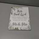 Toctose 8x11 Inch Wooden Wedding Signs for Ceremony and Reception, Rustic Vintage Photo Guest Book Sign with Stand