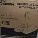 Patio Umbrella Base with Wheels and Handle, 120lbs Heavy Duty Umbrella Stand, Rust-Resistant and Windproof Design, Easy to Move, Stable Umbrella Stand Outdoor Base for Patio, Terrace, and Poolside