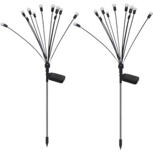 Solar Garden Lights Outdoor Waterproof Solar Firefly Lights Swaying Lights Garden Decorative Lights for Outside Garden Decor Yard Patio Decorations Pathway Lawn Decorations (Cold White 20 LEDs)