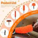 26FT High Reach Duster Cleaning Kit with Extension Pole, High Ceiling Fan Cleaner Duster Tool for Fan Blades, Window Washing Kit with Microfiber Feather Duster & Window Squeegee