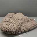 Carriediosa Chunky Knit Throw Blanket 50" X 60", 100% Hand Made Large Chenille Loop Yarn Soft Fluffy Throws for Couch Sofa Bed, Big Crochet Cozy Heavy Thick Cable Woven Blankets, Taupe