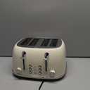 Mueller Retro Toaster 4 Slice with Extra Wide Slots Bagel, Defrost, and Cancel Function, 6 Browning Levels, Dual Independent Controls, Removable Crumb Tray and High Lift Levers, Beige