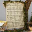 4.8x6 ft Vintage Joy to The World Christmas Photo Backdrop Burlap Linen Religious Photography Backdrop Tapestry Nativity Christmas Holy Night Music Banner for Xmas Church New Year Party Home Decor