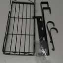 Ironing Board Hanger, Metal Over The Door or Wall Mounted Ironing Board Caddy, Ironing Board Storage Shelf with Adjustable Hooks for Laundry Room, Living Room, Bathroom (Matte Black)