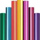 Window Film 11.8 x39in(30x100cm) Self Adheisve Glass Decoration Film 7Colors Sun Blocking Heat Control Colorful Transparent Rainbow Effect Iridescent Window Film