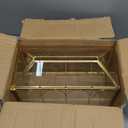 Glass Wedding Card Box with Slot, 12.5'' Large Clear Card Box Gold Brass Storage Box with Lock Perfect for Wedding Receptions, Baby Shower, Birthday Party, Bridal Shower