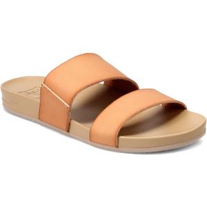 Reef Women's Cushion Vista Fashion Slide Sandal, Vegan Leather Strap, Soft Footbed (10, Natural)