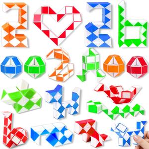 28 Pack Easter Basket Stuffers, Snake Twist Puzzle Toys for Kids Stress Relief Fidget Toys for Teens Kids Easter Gifts Basket Essential Easter Basket Stuffer Fillers Party Favor Classroom Reward