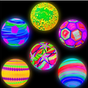 Lewtemi 6 Pcs 9" 10" Glow in The Dark Light up Ball for Pool Beach Large Inflatable LED Ball with Pump for Kids Adult Mixed Bright Bouncy Kick Toys for Outdoor Indoor Game Beach Playground