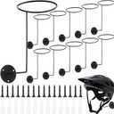 12 Pcs Helmet Holder Stand Display Rack Metal Wall Mount Hanger Hooks for Motorcycle Accessories Multifunctional Helmet Rack Hats Balls Coats Space-Saving Wall Organizer for Garage Entryway