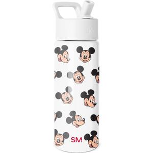 Simple Modern Disney Mickey Mouse Kids Water Bottle with Straw Lid | 18oz Insulated Stainless Steel Kids Tumbler & Spill Proof Toddler Cup for School, Girls, Boys | Summit | Mickey Mouse Fun