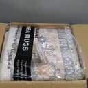 9x12 Area Rug Living Room: Washable Boho Large Neutral Vintage Soft Rugs Stain Resistant Distressed Farmhouse Non-Slip Indoor Floor Carpet for Bedroom Nursery Kids Office Dining Room- Beige Blue