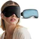 Cooling Eye Mask for Dark Circles Puffiness - Fsa Eligible Items Hsa, Cold Compress for Puffy Eyes Migraines Headache Sleeping After Surgery, Gentle Weighted Travel Essentials Gel Ice Pack (Black)