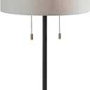 Adesso 1556-01 Wesley Table Lamp, 22.25 in., 2 x 60W, Black, 1 Table Lamp