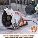 Evolution Power Tools R300DCT 12 inch Concrete Saw (Aka Circular Saw, Angle Grinder, Chop / Cut Off Saw, Demo Saw, Disc / Power Cutter) Electric Motor, No Gas - 4-1/2" Cut - Incl Diamond Masonry Blade