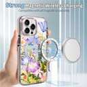 COTAIL Clear Magnetic Case for iPhone 14 Pro Max, Slim Anti-Yellow Transparent Cover, Military Grade Protection, Phone Cases for iPhone 14 Pro Max, Watercolor Flowers