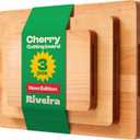 Riveira Cherry Wood Cutting Board  Versatile And Durable: Set Of 3 Pcs Rectangular Wooden Cutting Board  Natural Wooden Cutting Boards For Kitchen  Complete Cherry Wooden Chopping Board