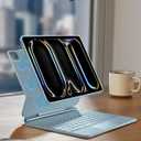 ESR iPad Pro 13 Inch Case with Keyboard (M5/M4, 2025/2024), iPad Pro 13 Keyboard Case with Easy-Set Magnetic Stand, Portrait/Raised Modes for iPad Pro 13, Removable, Rebound 360 Series, Blue