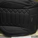 FREESOO 2 Front Tacoma 2005-2023 Seat Covers Custom Fit for Toyota Tacoma Double Crew Cab Faux Leather Pickup Truck Seat Covers (2 PCS Front, Black)