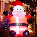 8 Foot Christmas Inflatable Black Face Santa Claus Decoration for Outdoor Yard，Christmas Black Santa Claus Indoor Blow up Decoration-WM-19