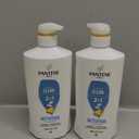 Pantene 2-in-1 Shampoo & Conditioner, Classic Clean - Pro-V Nutrients for Dry, Color-Treated Hair, Healthy Looking Hair Every Wash, Antioxidant-Rich, 27.7 Oz Each, 2-Pack + Rescue Shot (0.5 Oz)