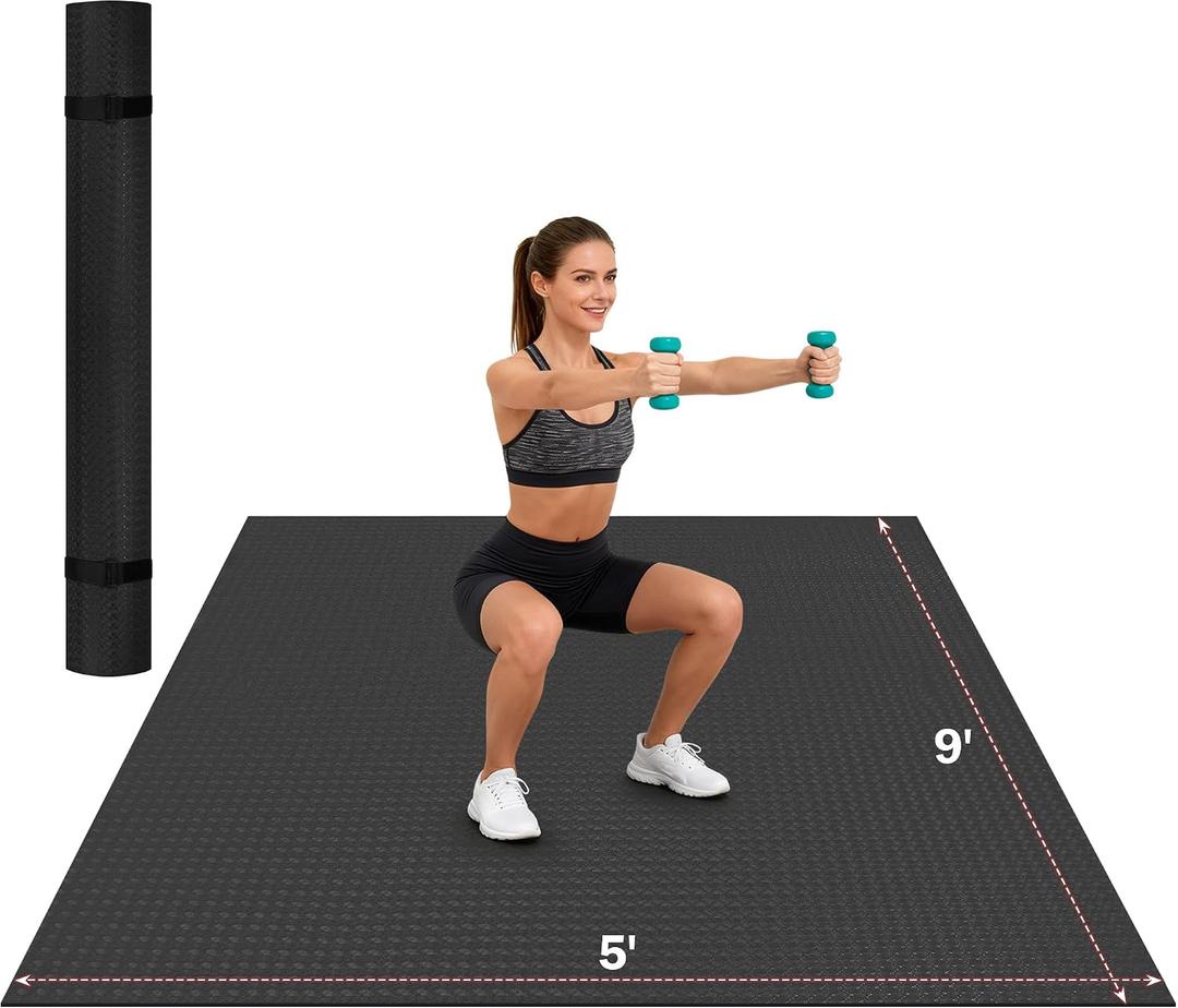Stepwaver Extra Large Exercise Mat, 6'x4'/ 7'x5'/ 8'x5'/ 9'x5'/10'x5' (6mm)