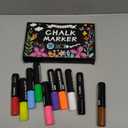Window Chalk Markers for Glass Washable, 10 Colors Jumbo Liquid Chalk Marker with 10mm 3 in 1 Nib Thick Wide Tips, Big Chalkboard Markers, Car Paint Pen for Auto, Bistro, Mirror, Poster, Blackboards (Neon)