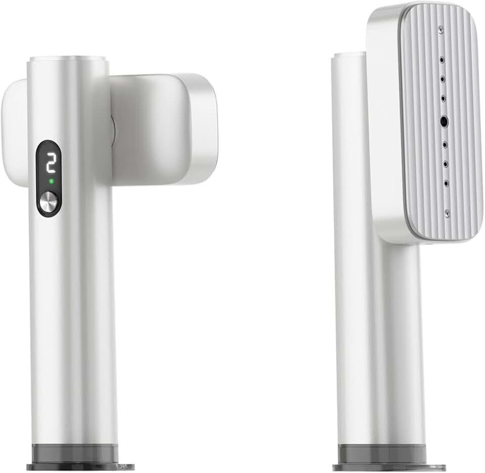 Steamer for Clothes, 2-in-1 Portable Handheld Garment Steamer, Dual Voltage 100-240V, 15s Fast Heat-Up, 90ml Water Tank, Lightweight Portable Garment Steamer, Powerful Wrinkle Remover for Travel/Home