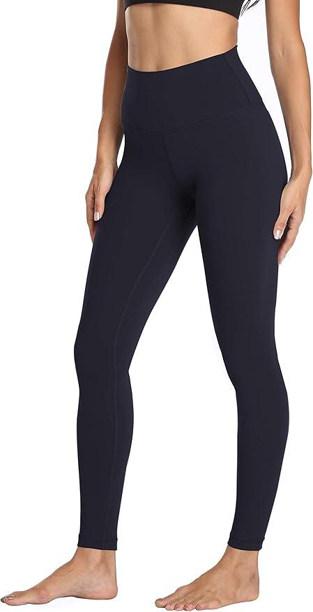 Women's High Rise Leggings Full-Length Yoga Pants with Tummy Control Seamless Waistband, XS