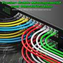 1 Foot Cat6 Patch Cable(6 Pack), Solid Pure Copper Patch Cord, Cat 6 Ethernet Cable, UTP Network, High Speed RJ45 Internet Cable, Compatible for Routers, Switches, PC, Servers, PS4/5, Xbox - Green