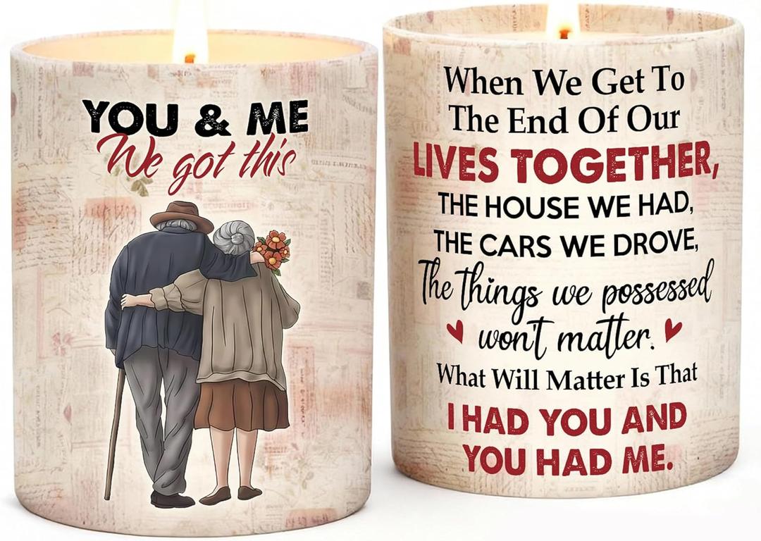 Lavender Candle - Romantic Gifts for Her, Him, Women, Men, Wife, Girlfriend, Boyfriend, Husband - Couples Gift for Anniversary, Christmas, Valentines Day Gifts & More - Stocking Stuffer for Women Men