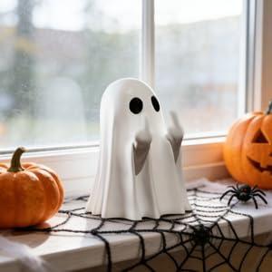 Halloween Ghost Figurine Ghost Decor, Funny Ghost Statue, Cute Ghost Figurine, Ghost Statue Halloween Decoration for Gift Props Tabletop Home Decor New Year's Gifts
