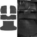 Custom Fit Floor Mats for Toyota Prius V 2012-2017, All Weather TPE Floor Liners with Trunk Mat, Odorless Full Set Interior Accessories