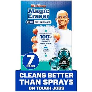 Mr. Clean Magic Eraser Foaming Sponge, All Purpose Cleaner, Dawn Cleaning Power, Ultra Foamy, 7ct