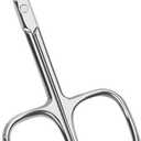 2 x Professional Cuticle Scissors with Fine Curved Blades - Ultra Slim Manicure Scissors for Precise Grooming, Eyebrows, Eyelashes & Dead Skin - Stainless Steel Sharp Pointed Tip for Salon & Home Use