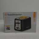 Toastmaster 2-Slice Toaster - Black with Stainless Steel - Kitchen Essential for Sandwich Bread & Breakfast Toast - Toaster with Wide Slots, High Rise Toast Lift & Cool-Touch Exterior