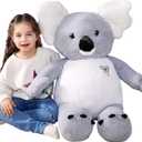 IKASA Large Koala Stuffed Animal Plush Toy,30" Giant Cute Jumbo Soft Toys Huge Big Size Fluffy Plushy Fat Oversized Plushie,Gifts for Kids
