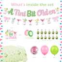 2 x Martini Party Decorations Set for Adults, A Tini Bit Older Birthday Theme Kit with Balloons, Banner, Cake Topper, Cupcake Picks & Tablecloth, Cocktail Decor for Women & Men