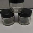 4oz Small Glass Jars with Black Lids, 3 Pack Clear Round Glass Cosmetic Jars with Inner Liners for Lotions, Powders and Ointments