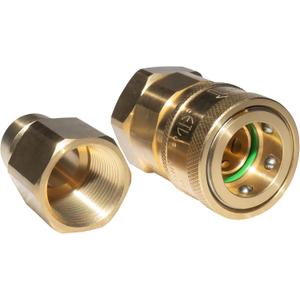 Quick Disconnect Fitting and Quick Connect Hose Fittings for 3/4" Gas Hose, 3/4" Double-Ended Female NPT for Gas Hose Connection, Intended for Kitchen Equipment & Indoor