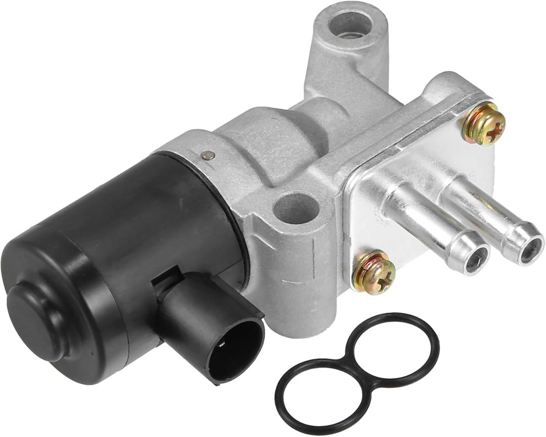 Idle Air Control Valve Compatible for Honda Civic 1992-1995, Durable Metal Silver Tone Idle Control Valve with Gasket