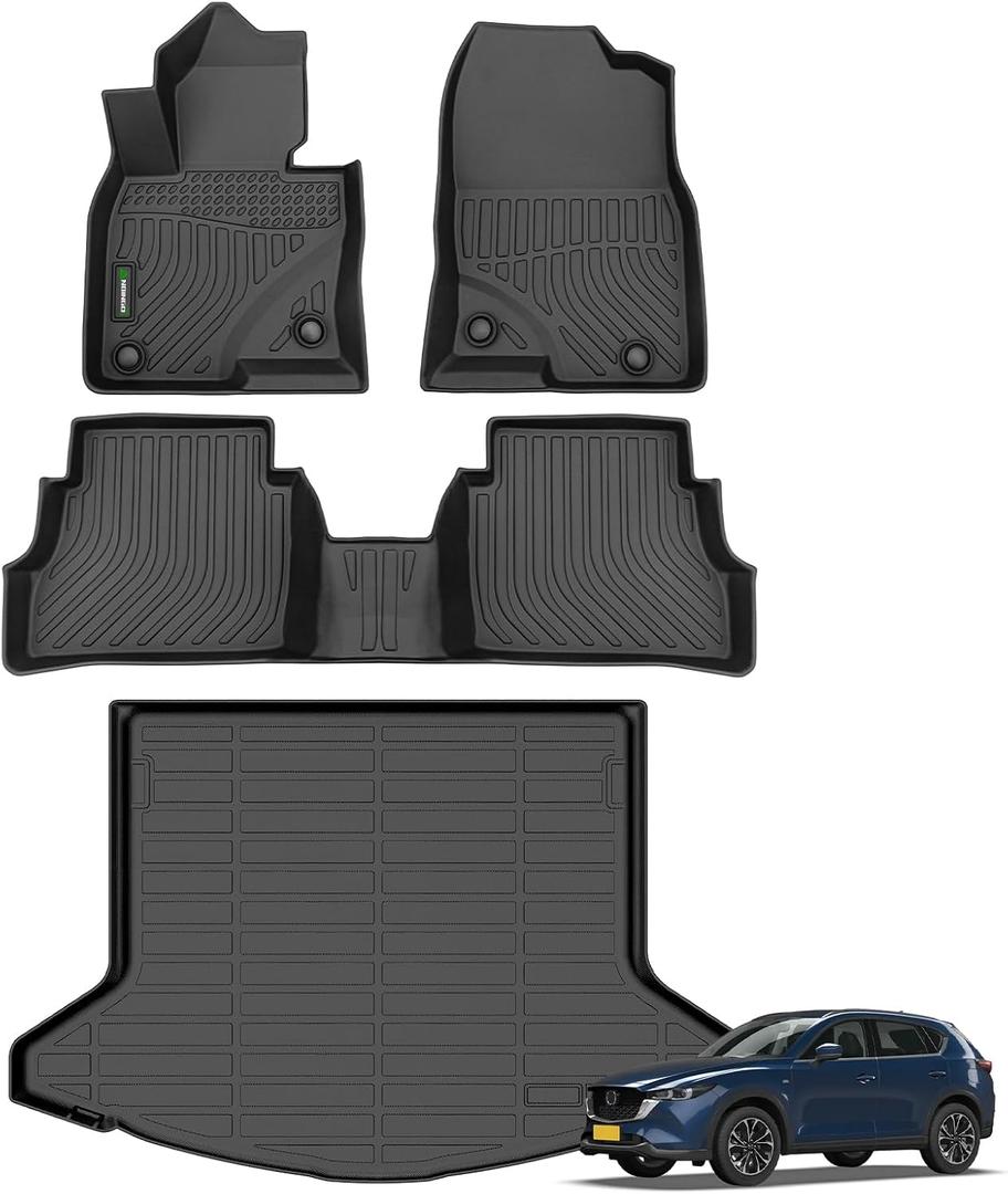 ANBINGOFit for Mazda CX5 Floor Mats 2025-2023,for Mazda CX-5 Car Mat All Weather Mats for CX5 TPE Car Matt Rugs for CX-5 Rubber Trunk Carpet