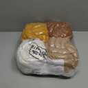 4 Pcs Knot Pillow Ball Soft Sherpa Throw Pillow 8.6'' Decorative Round Accent Pillows Aesthetic Decor Handmade Cushion for Home Couch Bed Sofa Chair(Warm)