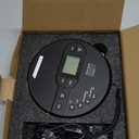 Sunoony Portable CD Player with Bluetooth, Discman CD Player for Car with FM Transmitter, Rechargeable CD Player Portable with Anti-Skip Protection, Headphones, AUX/USB Supported, LCD (Black)