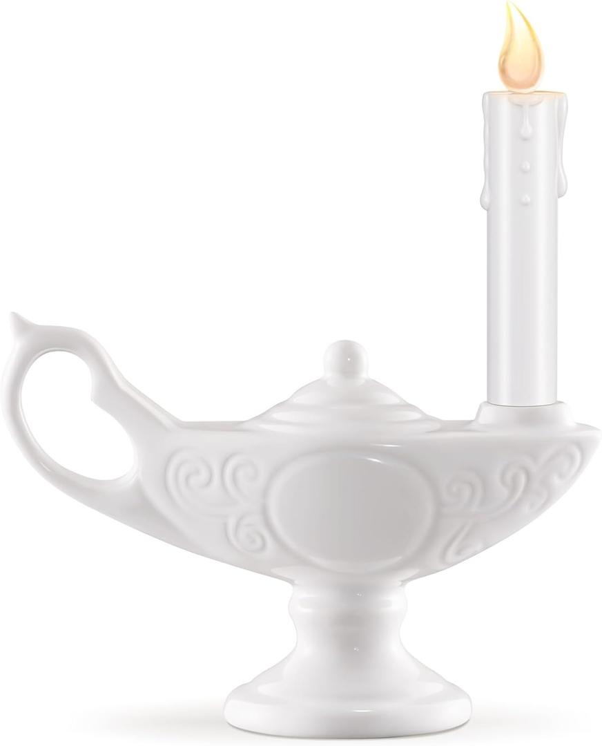 Teenyyou 1 Pc Nurse Graduation Lamp Nursing Lamp for Pinning Ceremony Battery Powered Nightingale Lamps Nurse Week Gift LED Candle (Batteries Not Included) (Full White,Small)