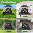 Golf Net, 10x7FT with Golf Practice Mat, Hitting Aid Nets for Backyard Driving Chipping Training Swing with Targets Outdoor or Indoor Gifts for Men/Dad/Him
